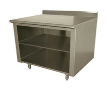 Advance Tabco EK-SS-307 - Stainless Work Table - Open Front, 84"W, 5" Backsplash, With Middle Shelf