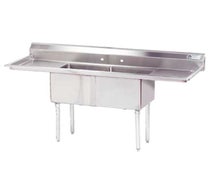 Advance Tabco FE-2-1812-18RLX 2 Compartment Sink, (2) 18" Drainboards