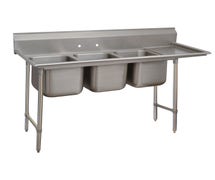 Advance Tabco 93-3-54-18R 3 Compartment Sink, 16 Gauge, 18" Drainboard on Right