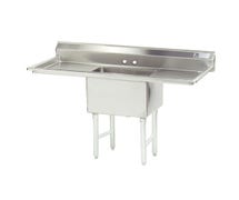 Advance Tabco FS-1-3624-24RL Fabricated 1 Bowl Sink, 24" Drainboard on Right and Left
