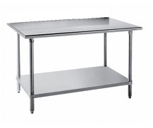 16 Gauge Stainless Steel Worktable without Backsplash, 84"Wx30"D