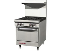 Southbend S24E - Commercial Gas Range - Economy 4 Burners, 1 Space Saver Oven, Liquid Propane