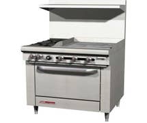Southbend S36D-1G Economy Gas Range - 36"W, 4 Burners, 1 Standard Oven, 12" Griddle, Natural Gas