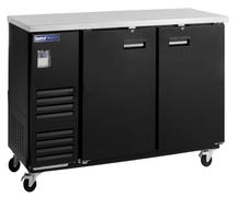 Kratos Refrigeration 69K-722 Commercial Solid Door Back Bar Cooler, Two Doors, 69"W, Black