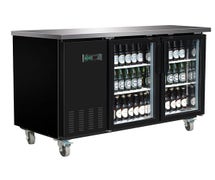 Central Exclusive 69K-106 Glass Door Back Bar Cooler, 2 Doors