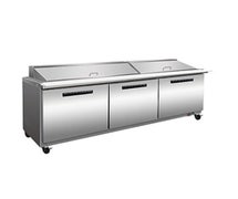 Value Series 69K-758 Mega Top Sandwich/Salad Prep Table - Three Door, 72"W