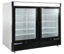Kratos Refrigeration 69K-713 Commercial Swing Glass Door Freezer, Two Doors, 54"W, 48 Cu. Ft., White Exterior