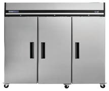 Central Exclusive 69K-166 Reach In Freezer, Three Doors, 72 Cu. Ft. All Stainless Steel