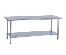 96"Wx24"D Heavy Duty Work Table With Flat Top, Stainless Steel