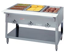 Duke 303 - Aerohot Gas Hot Food Table - Stationary 3 Wells, SS, LP