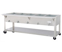 Duke EP305 - Aerohot Electric Hot Food Table - Portable - 5 Wells - 72-3/8"W, Open Well, 120V/1PH