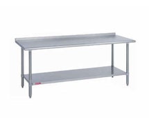 24"Wx24"D Heavy Duty Work Table With Flat Top, Stainless Steel