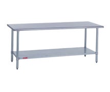 Duke 314S-3072-5R - 72"Wx30"D Heavy Duty Work Table With 5" Riser, SS Undershelf