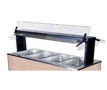 Duke TS530-60 - Buffet Shelf with Sneeze Guard, 59-5/8"W, Double Sided, for Buffet Unit 700-245, Black Matte, With Lights