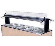 Duke TS530-74 - Buffet Shelf with Sneeze Guard, 735/8"W, Double Sided, for Buffet Unit 700-246, Black Matte, With Lights