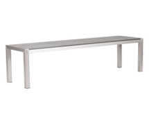 Zuo Modern 701862 Metropolitan Double Bench, Brushed Aluminum