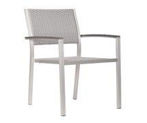 Zuo Modern 701865 Metropolitan Dining Arm Chair, Brushed Aluminum, 2/Each