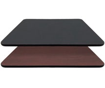 Oak Street Two-Sided Table Top - 24"x 24", Mahogany/Black
