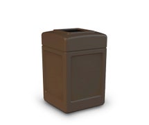Commercial Zone 732137 PolyTec Series 42 Gallon Square Waste Container, Brown