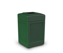 Commercial Zone 732153 PolyTec Series 42 Gallon Square Waste Container, Forest Green