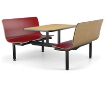 Contour Island Booth Seating - Full-Size, 4 Seats, 24"x42" Top, Laminate Table Edge