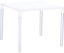 Compamia ISP758-WHI Mango Alu Square Table White 28 inch, EA of 1/EA