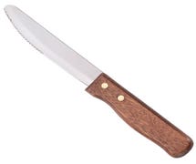 Walco 660537 Steak Knife - 5" Blade With Rounded Tip, Wood Handle