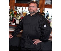 Chef Revival J200BK-2XL - Black Long Sleeve Chef Jacket, Extra Small