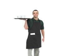 Chef Revival 601BAC-BK Bib Apron, 30" x 34", Black