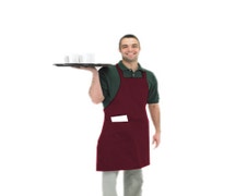 Chef Revival 601BAC-BG Bib Apron, 30" x 34", Burgundy