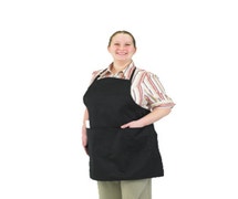 Chef Revival 601BAO-3-BK Front-Of-The-House Gourmet Bib Apron, 28" x 30", Black