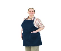 Chef Revival 601BAO-3-NV Front-Of-The-House Gourmet Bib Apron, 28" x 30", Navy Blue