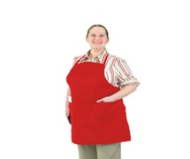 Chef Revival 601BAO-3-RD Front-Of-The-House Gourmet Bib Apron, 28" x 30", Red