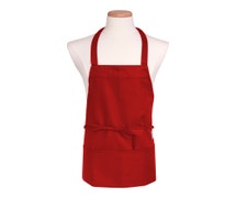 Chef Revival 602BAFH-RD Front-Of-The-House Bib Apron, 27" x 25", Red