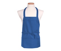 Chef Revival 602BAFH-RB Front-Of-The-House Bib Apron, 27" x 25", Royal Blue
