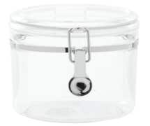 HUBERT Round 37 Oz Clear Polystyrene Canister - 5"Dia x 5 1/2"H