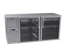 Krowne Metal BS60L-KNS - Back Bar Storage Cooler - 2 Glass Swing Doors, 35"H, Left Hinge, Stainless Steel,