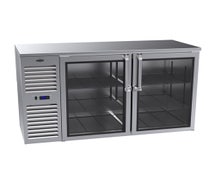 Krowne Metal BS60L-KSS - Back Bar Storage Cooler - 2 Glass Swing Doors, 36"H, Left Hinge, Stainless Steel