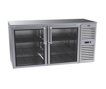 Krowne Metal BS60R-KSS - Back Bar Storage Cooler - 2 Glass Swing Doors, 36"H, Right Compressor, Stainless Steel