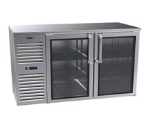 Krowne Metal NS52L-KSS - Bar Back Storage Cooler - 2 Glass Swing Doors, 36"H, Left Hinge, Stainless Steel Finish