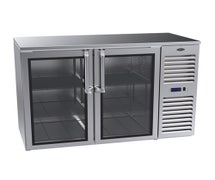 Krowne Metal NS52R-KSS - Bar Back Storage Cooler - 2 Glass Swing Doors, 36"H, Right Hinge, Stainless Steel,