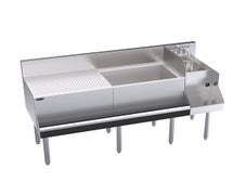 Krowne Metal KR24-W60A-10 Royal Series Workstation with Ice Bin, Drainboard, and 10-Circuit Cold Plate, 24"D x 60"W