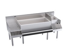 Krowne Metal KR24-W60B-10 Royal Series Workstation with Ice Bin, Recessed Drainboard, and 10-Circuit Cold Plate, 24"D x 60"W