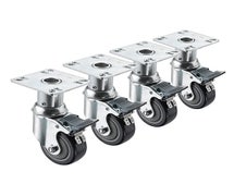 Krowne Metal 28-114S 6"&ndash;7" Adjustable Height 3.5"x3.5" Plate Caster with Front Brake, Set of 4