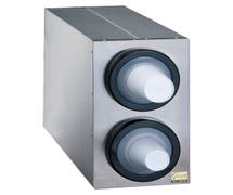 San Jamar C2802 Stainless Steel Cup Dispenser 2 Holes High
