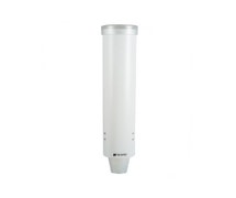 San Jamar C3165WH Medium Pull-Type Water Cup Dispenser - Cone Or Flat 4-10 Oz, White