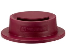 San Jamar KA5500 Katchall Flatware Retriever - Fits 55 Gal Waste Can - Burgundy