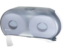 San Jamar R4000TBL Classic Twin 9" Jumbo Bath Tissue Dispenser, Arctic Blue