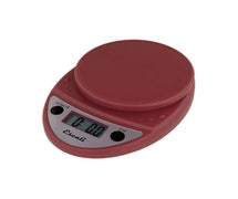 Escali SCDG11RDR Round Digital Scale 11 lb / 5 KG -  Warm Red