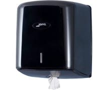 Jofel Valor T500BK Plastic 8" Centerpull Paper Towel Dispenser, Black